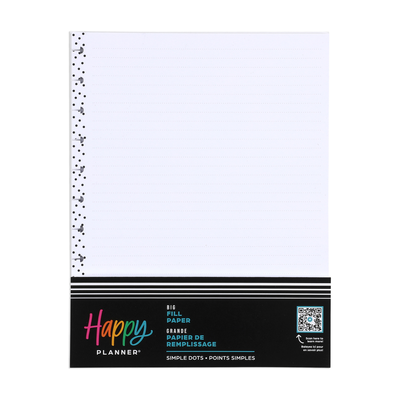 Simple Dots - Dotted Lined Big Filler Paper - 40 Sheets