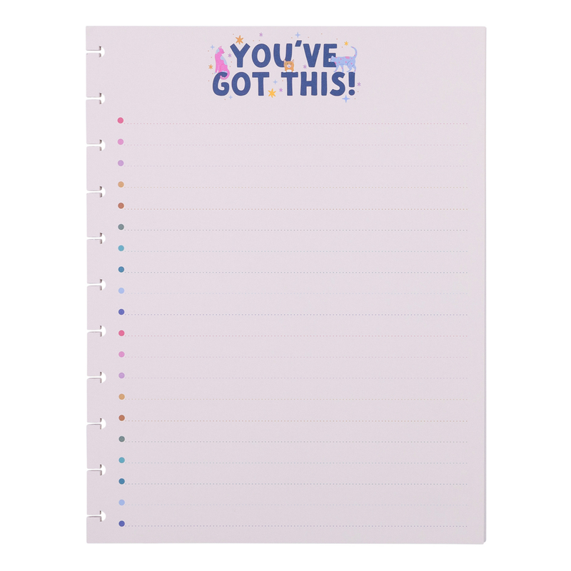 Whimsical Whiskers - Checklist + Dotted Lined Big Filler Paper - 40 Sheets