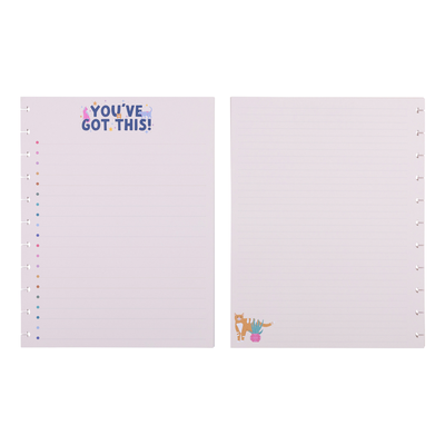 Whimsical Whiskers - Checklist + Dotted Lined Big Filler Paper - 40 Sheets
