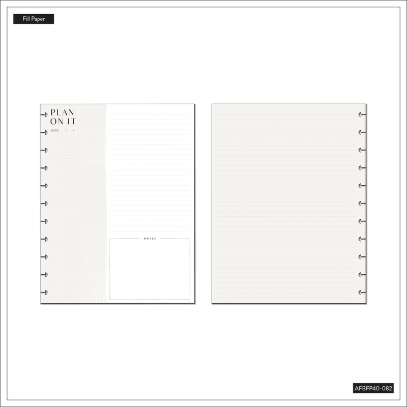 Neutrals - Dashboard + Dotted Lined Big Filler Paper - 40 Sheets