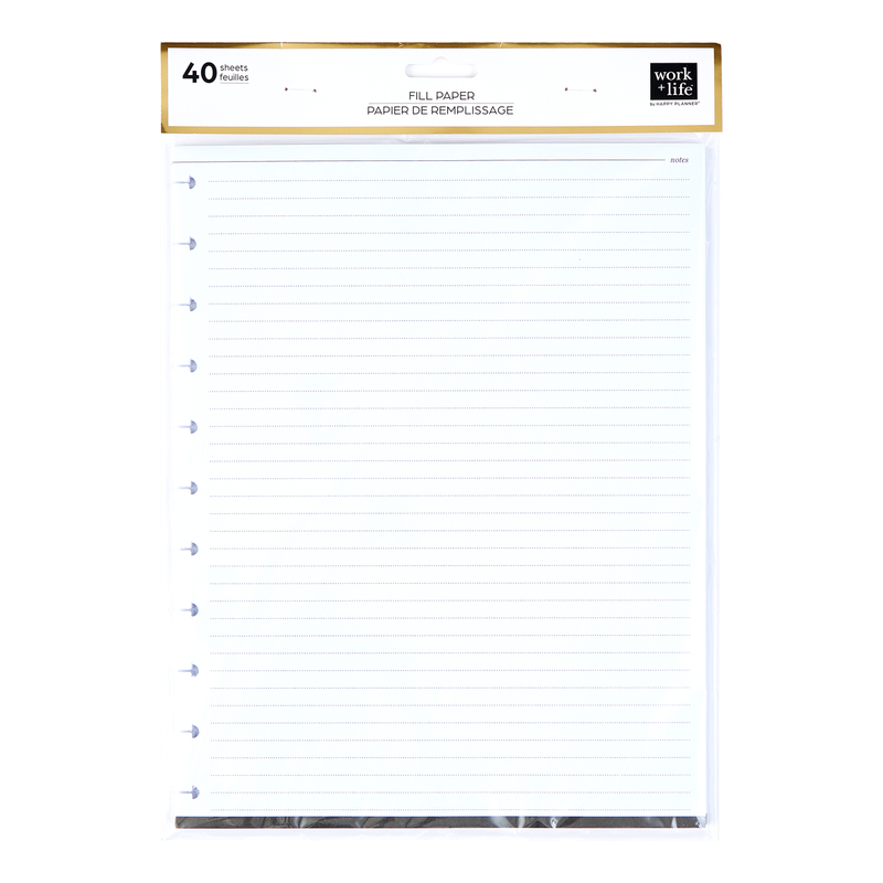 Work + Life Onyx - Dotted Lined Big Filler Paper - 40 Sheets