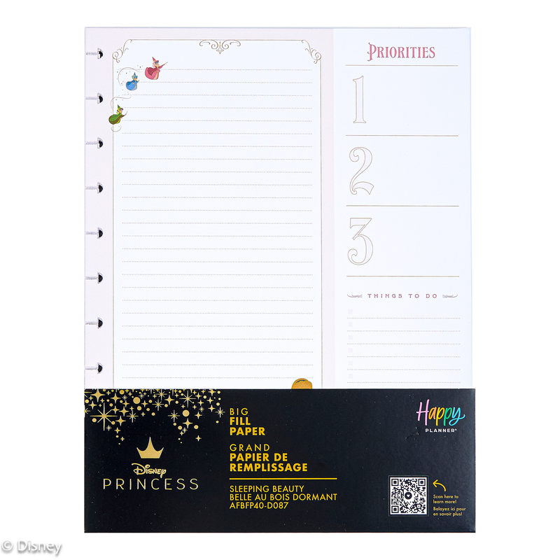 Disney Sleeping Beauty 65th Anniversary - Dashboard Big Filler Paper - 40 Sheets