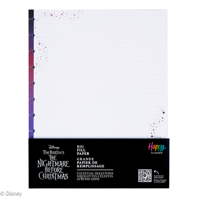 Disney Tim Burton's The Nightmare Before Christmas Celestial - Dotted Lined Big Filler Paper - 40 Sheets