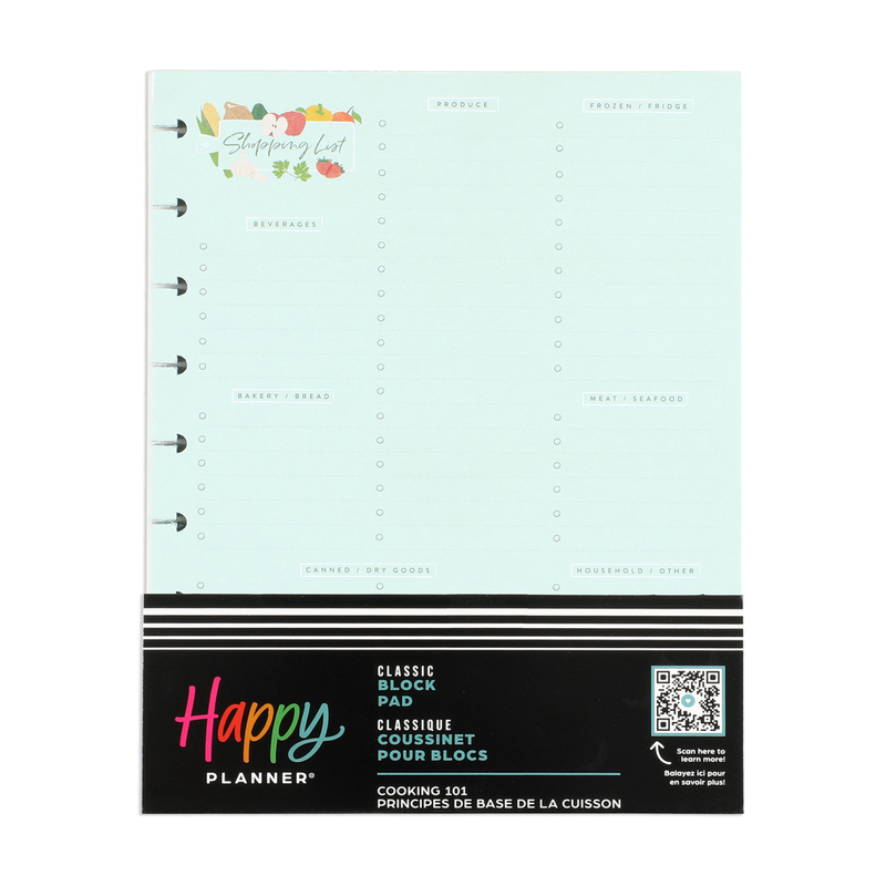 Cooking 101 - Classic Block Notepad - 100 Sheets – Happy Planner
