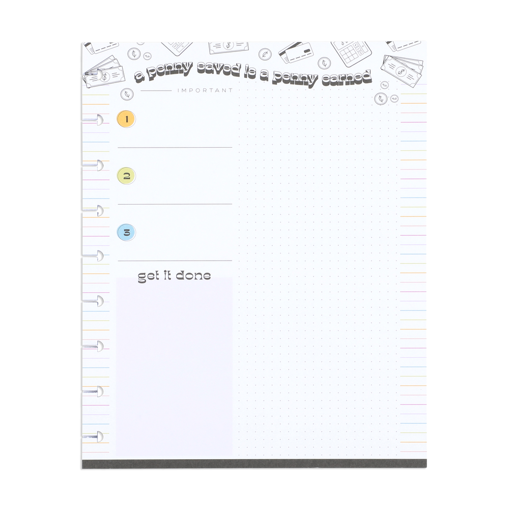 Bright Budget - Classic Block Notepad - 100 Sheets – Happy Planner