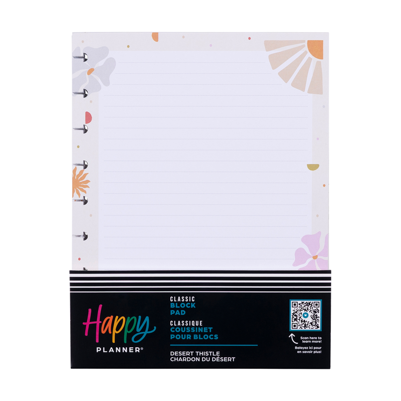 Desert Thistle - Classic Block Notepad - 100 Sheets – Happy Planner