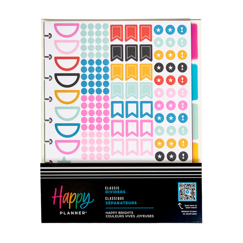 Happy Brights - Classic Plastic Dividers - 5 Pack