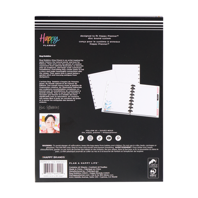 Bug Robbins x Happy Planner Blooming With Pride - Dotted Lined Classic Filler Paper - 40 Sheets