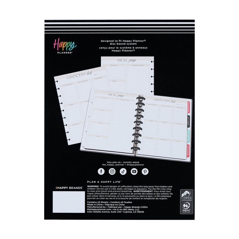 grocery-meal-prep-list-classic-filler-paper-40-sheets-happy-planner for Grocery Checklist Happy Planner Printables Free Mini Size Shopping List Grocery + Meal Prep List - Classic Filler Paper - 40 Sheets – Happy Planner for Grocery Checklist Happy Planner Printables Free Mini Size Shopping List