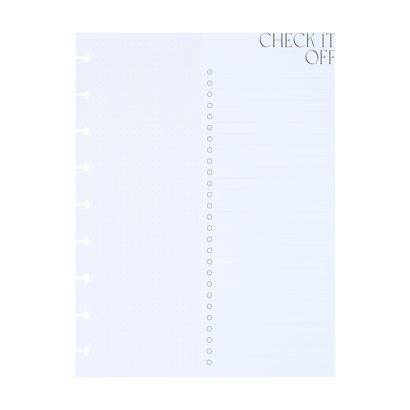 Check It Off - Dot Grid + Checklist Classic Filler Paper - 40 Sheets