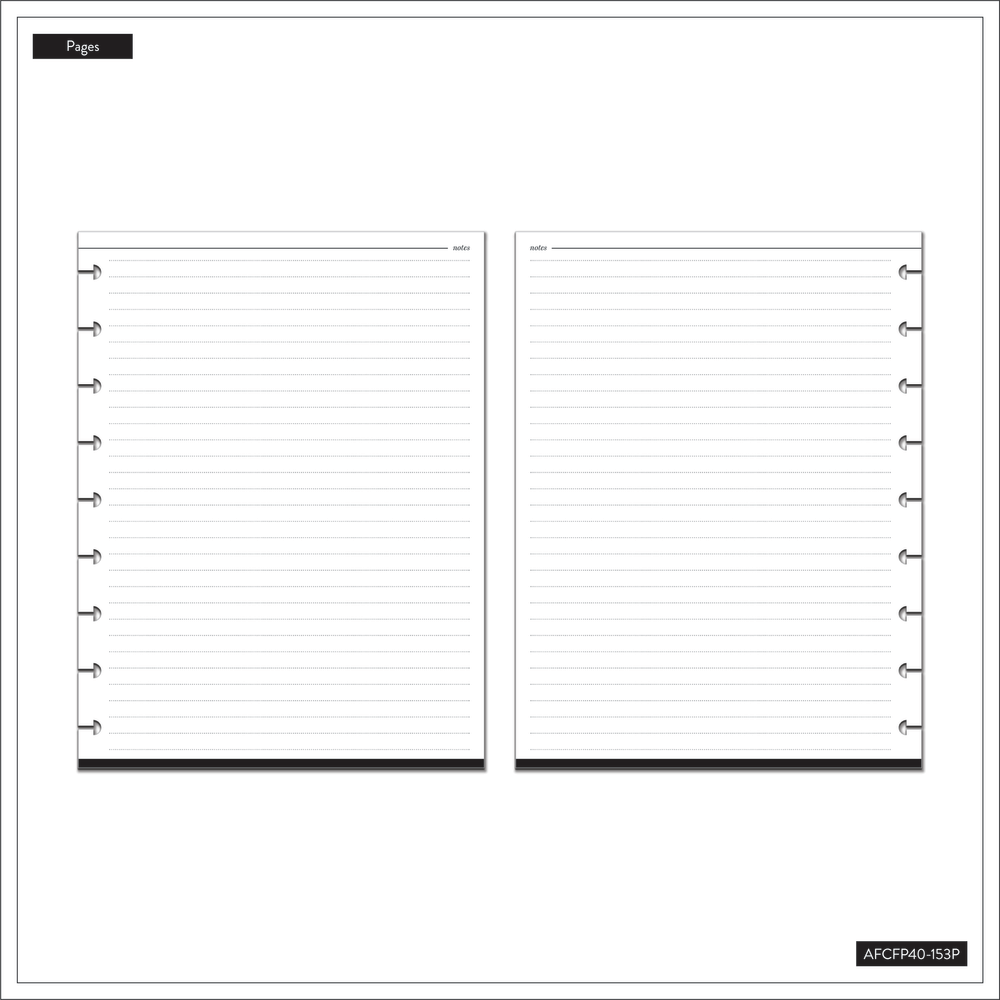 40 Line Paper Work + Life Onyx - Dotted Lined Classic Filler Paper - 40 Sheets ...