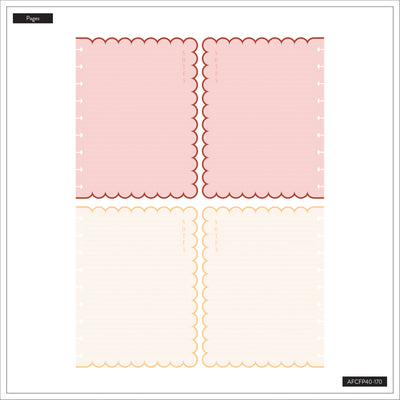 Café Coquette - Scalloped Edge Dotted Lined Classic Filler Paper - 40 Sheets
