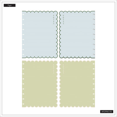 Café Coquette - Scalloped Edge Dotted Lined Classic Filler Paper - 40 Sheets