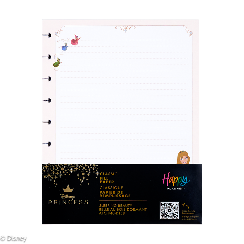 Disney Sleeping Beauty 65th Anniversary - Dotted Lined Classic Filler Paper - 40 Sheets