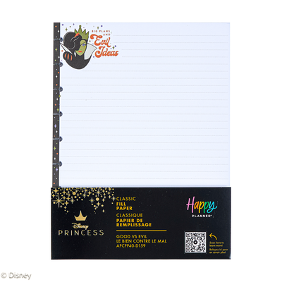 Disney Good vs. Evil - Dotted Lined Classic Filler Paper - 40 Sheets