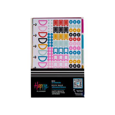 Happy Brights - Mini Plastic Dividers - 5 Pack