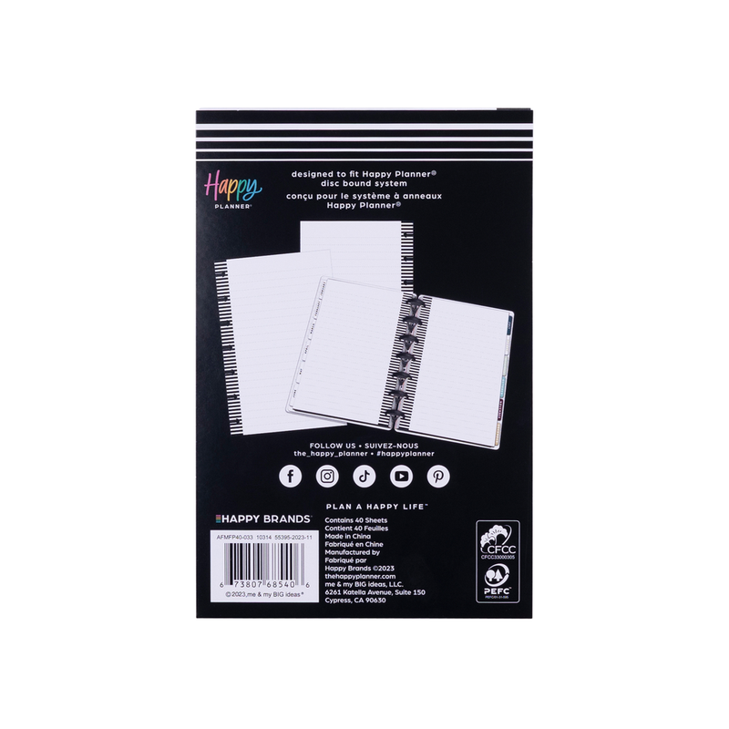 Simple Essentials - Dotted Lined Mini Filler Paper - 40 Sheets
