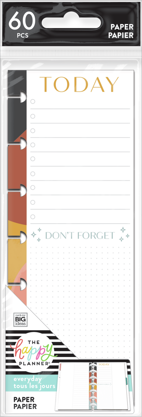Today's Notes - Checklist Skinny Mini Filler Paper - 60 Sheets