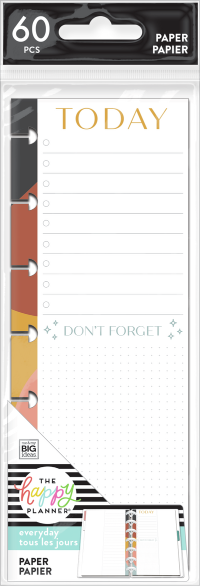 Today's Notes - Checklist Skinny Mini Filler Paper - 60 Sheets