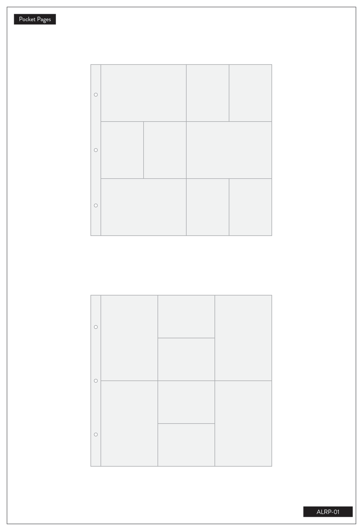Pocket Layout Pocket Pages Layout 1 - Page Protectors - 3 Ring – Happy Planner