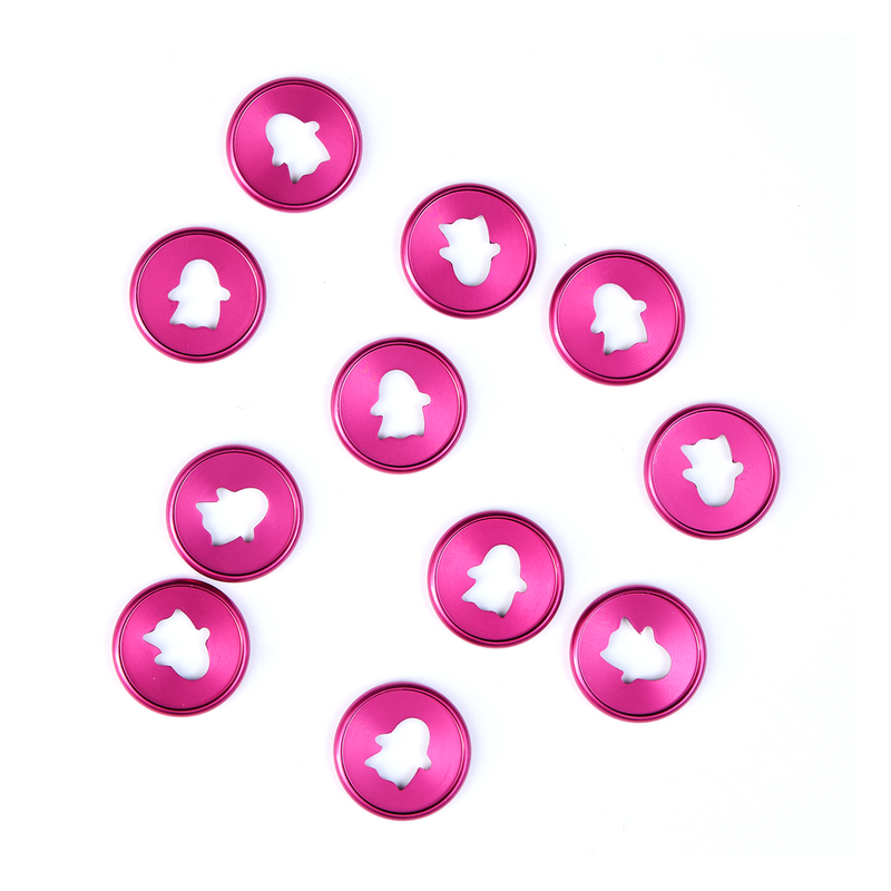 Pink Ghost Cutout - Medium Metal Disc Set