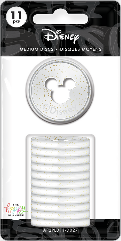 Gold Glitter Disney Mickey Mouse Cutout - Medium Plastic Disc Set