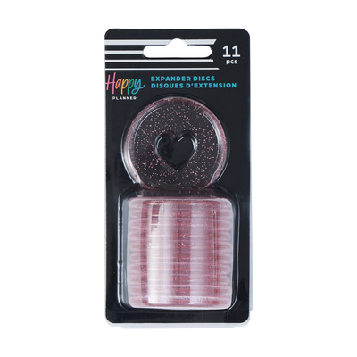 Translucent Pink Glitter - Expander Plastic Disc Set