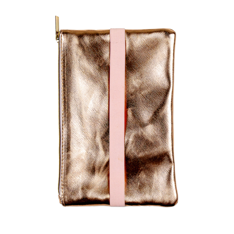 Rose Gold - Classic Banded Pen Pouch