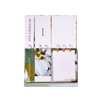 Brushstroke Florals - Disc Bound Standing Desk Calendar