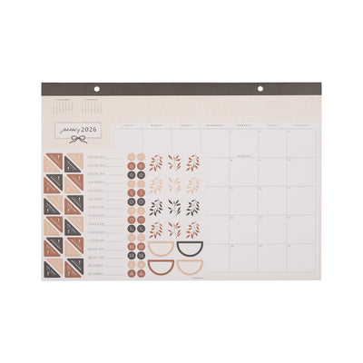 Modern Charm - 2026 Small Desk Calendar - 12 Month