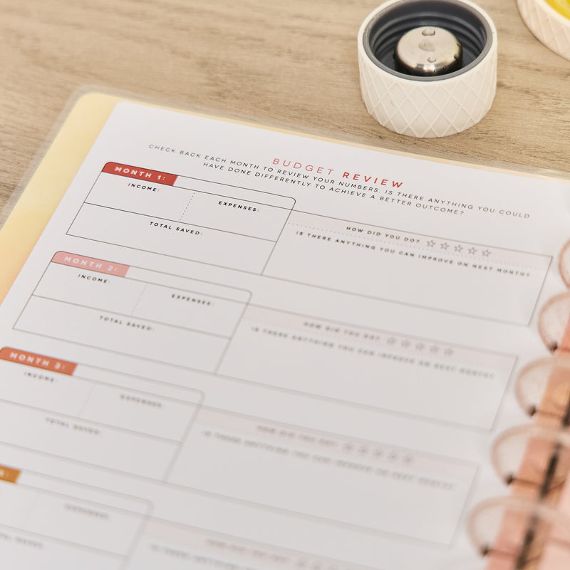 Textured Canvas Budget - Classic Guided Budget Journal - 40 Sheets