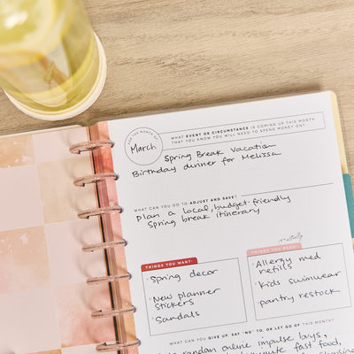 Textured Canvas Budget - Classic Guided Budget Journal - 40 Sheets