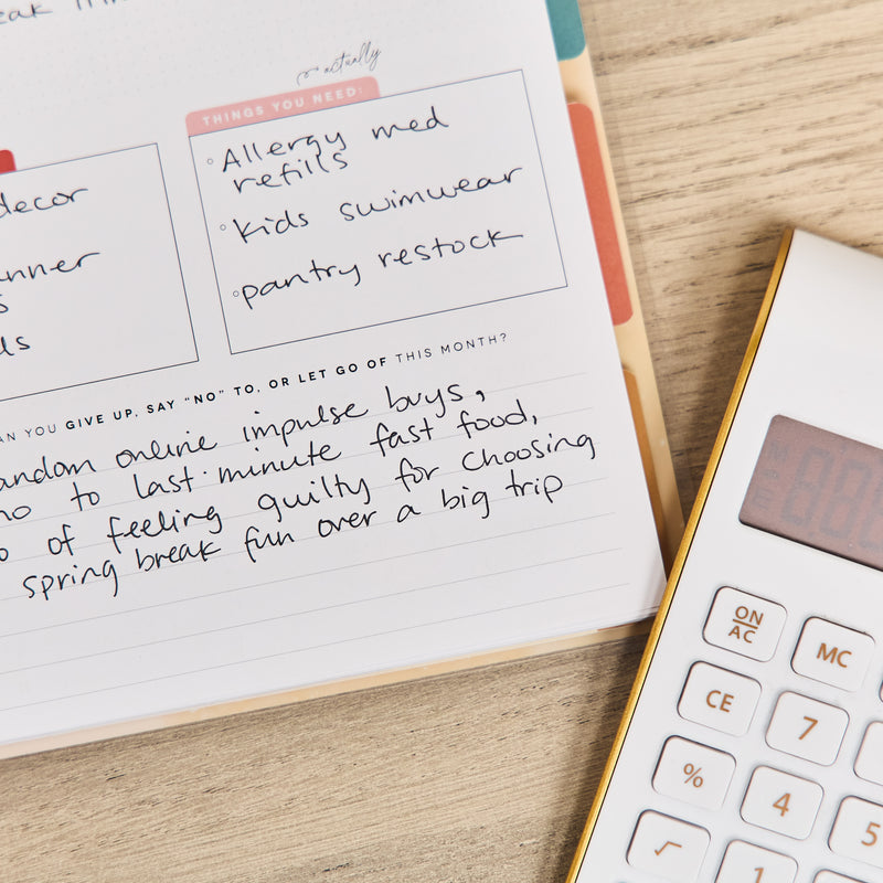 Textured Canvas Budget - Classic Guided Budget Journal - 40 Sheets