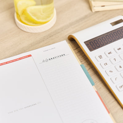 Textured Canvas Budget - Classic Guided Budget Journal - 40 Sheets