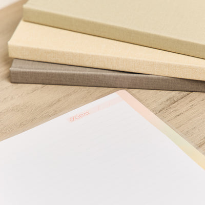 Textured Canvas - Dotted Lined Classic Notebook - 60 Sheets