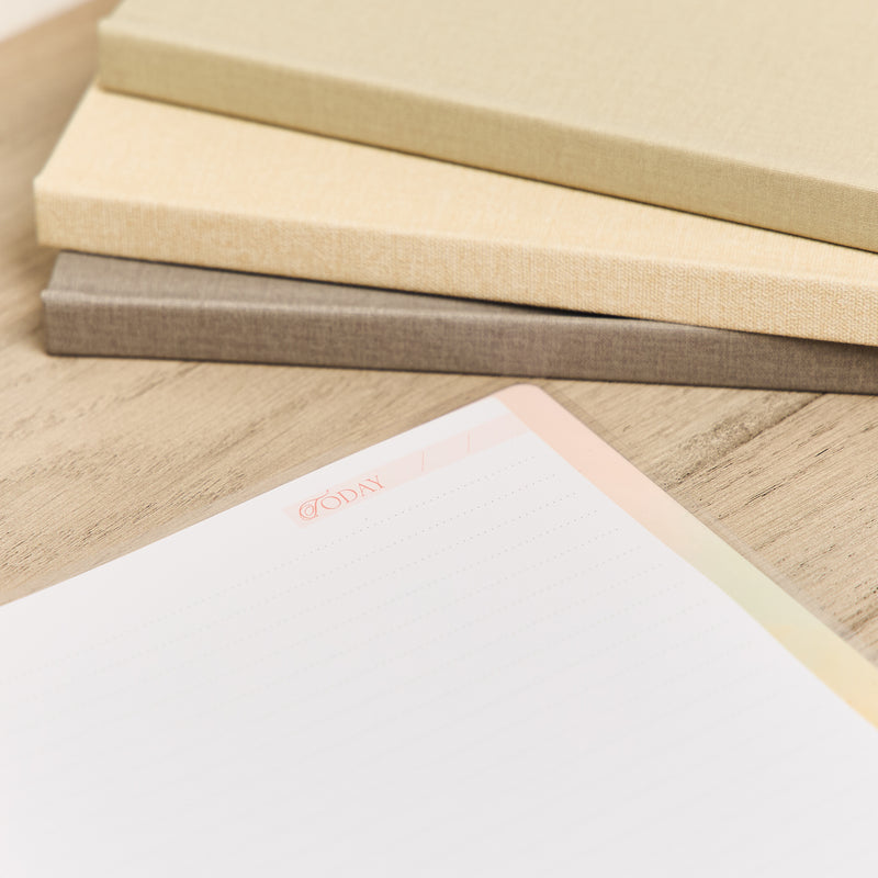 Textured Canvas - Dotted Lined Classic Notebook - 60 Sheets