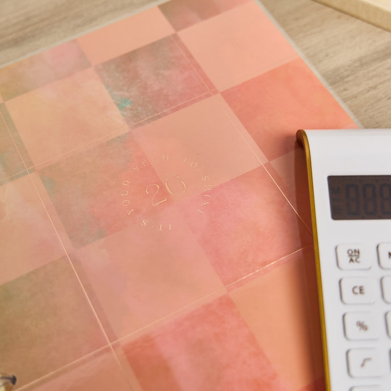 2032 Textured Canvas Customizable Budget Planner - Big Budget Layout - 12 Month