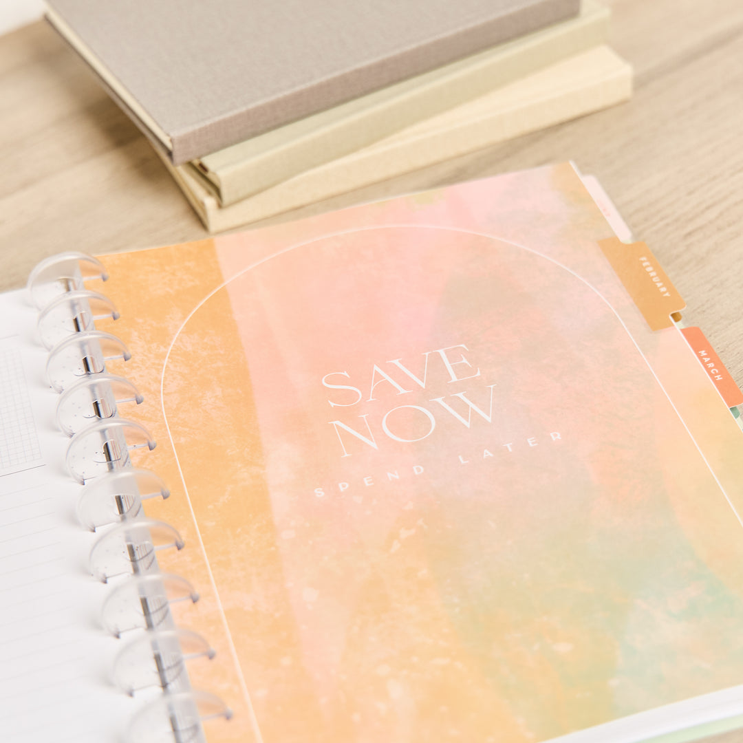 2026 Textured Canvas Customizable Budget Planner - Big Budget Layout - 12 Month