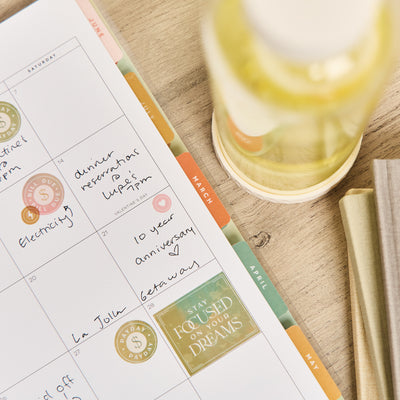 2031 Textured Canvas Customizable Budget Planner - Big Budget Layout - 12 Month