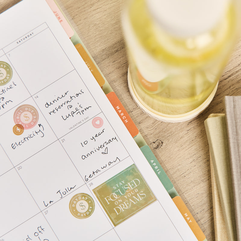 2031 Textured Canvas Customizable Budget Planner - Big Budget Layout - 12 Month