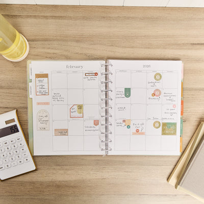 2029 Textured Canvas Customizable Budget Planner - Big Budget Layout - 12 Month