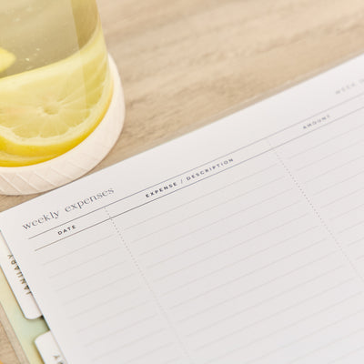 2037 Textured Canvas Customizable Budget Planner - Big Budget Layout - 12 Month