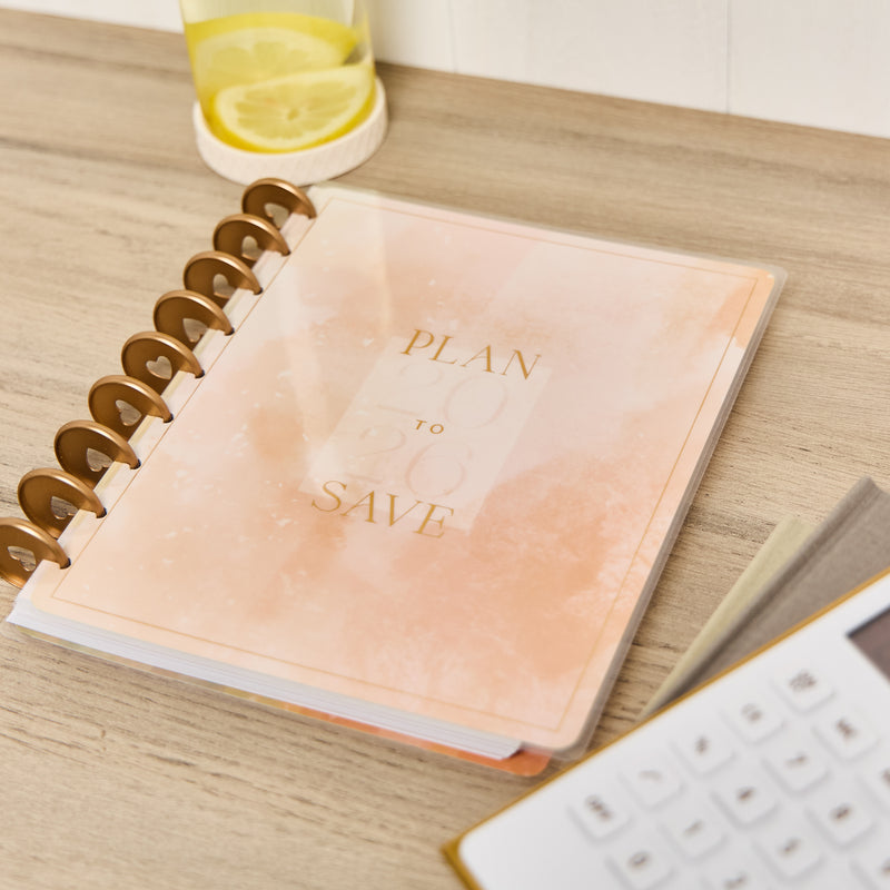 2035 Textured Canvas Customizable Budget Planner - Classic Budget Layout - 12 Month