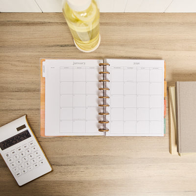 2036 Textured Canvas Customizable Budget Planner - Classic Budget Layout - 12 Month