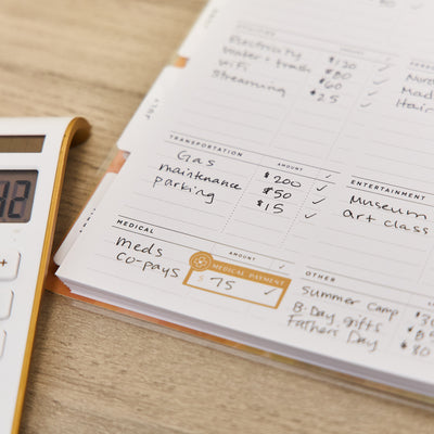 2032 Textured Canvas Customizable Budget Planner - Classic Budget Layout - 12 Month