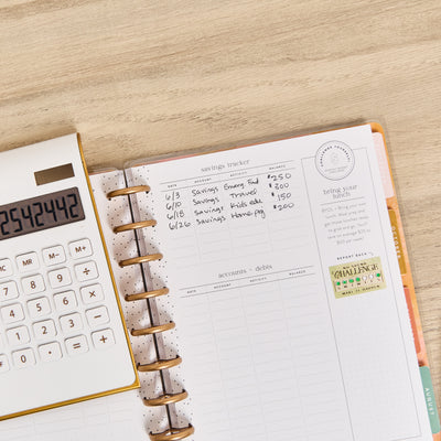 2033 Textured Canvas Customizable Budget Planner - Classic Budget Layout - 12 Month