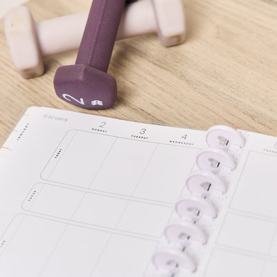 2036 Fitness Icons Customizable Fitness Planner - Classic Fitness Layout - 12 Months