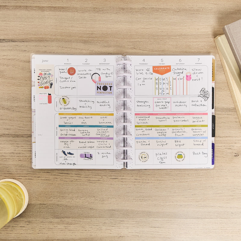 2029 Fitness Icons Customizable Fitness Planner - Classic Fitness Layout - 12 Months