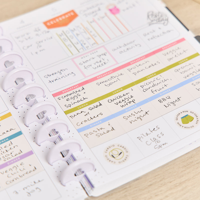 2031 Fitness Icons Customizable Fitness Planner - Classic Fitness Layout - 12 Months