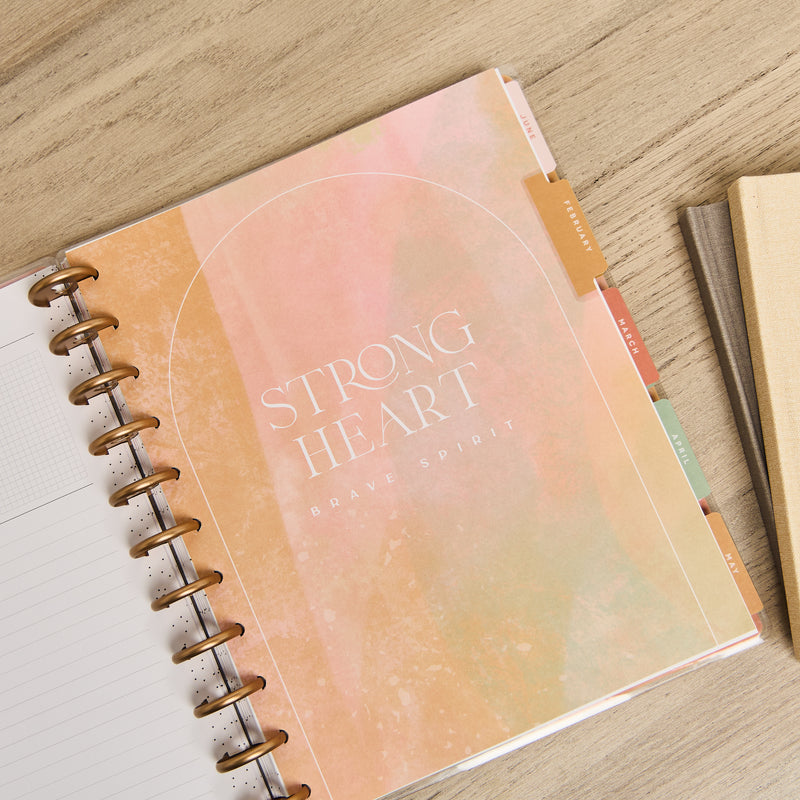 2027 Textured Canvas Customizable Planner - Big Vertical Layout - 12 Month